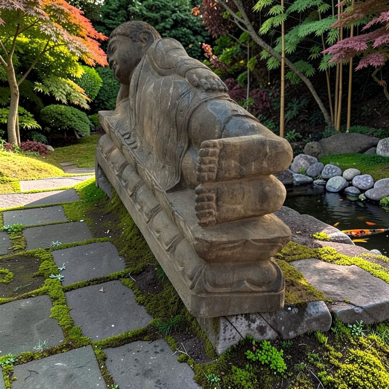 Sculture & Statue: Liegender Buddha Skulptur Nirvana Steinfigur Bluestone 100cm – Usato da Hilpoltstein venduto da TOMTAO88 4