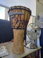 Djembe / Afrikanische Trommel aus Holz & Echtfell