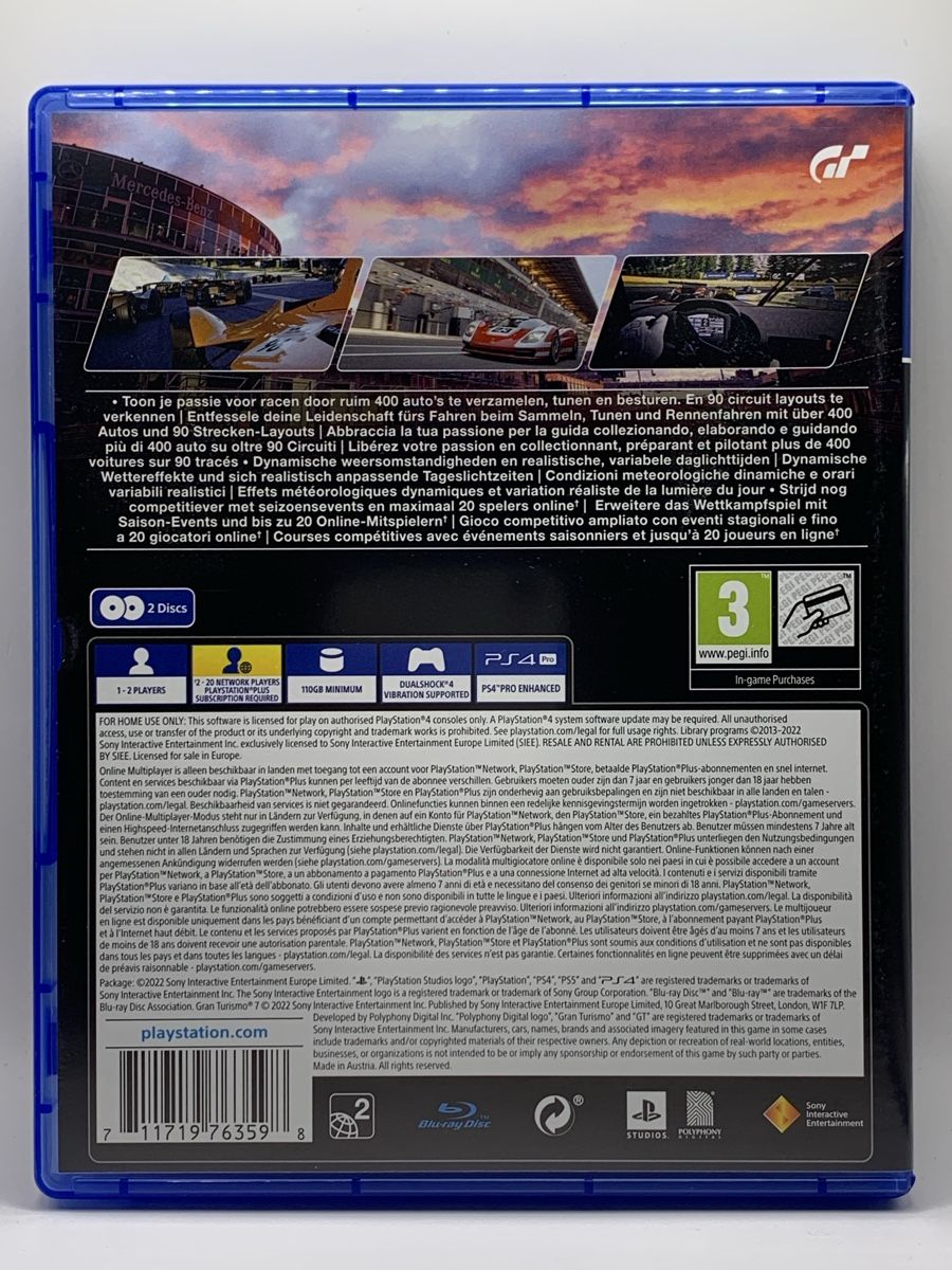 Sony Giochi: Gran Turismo 7 - PS4 – Usato da Ostermundigen venduto da RG-Collector 1