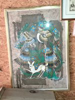 Seltenes Vogel- und Rehbild im Rahmen,