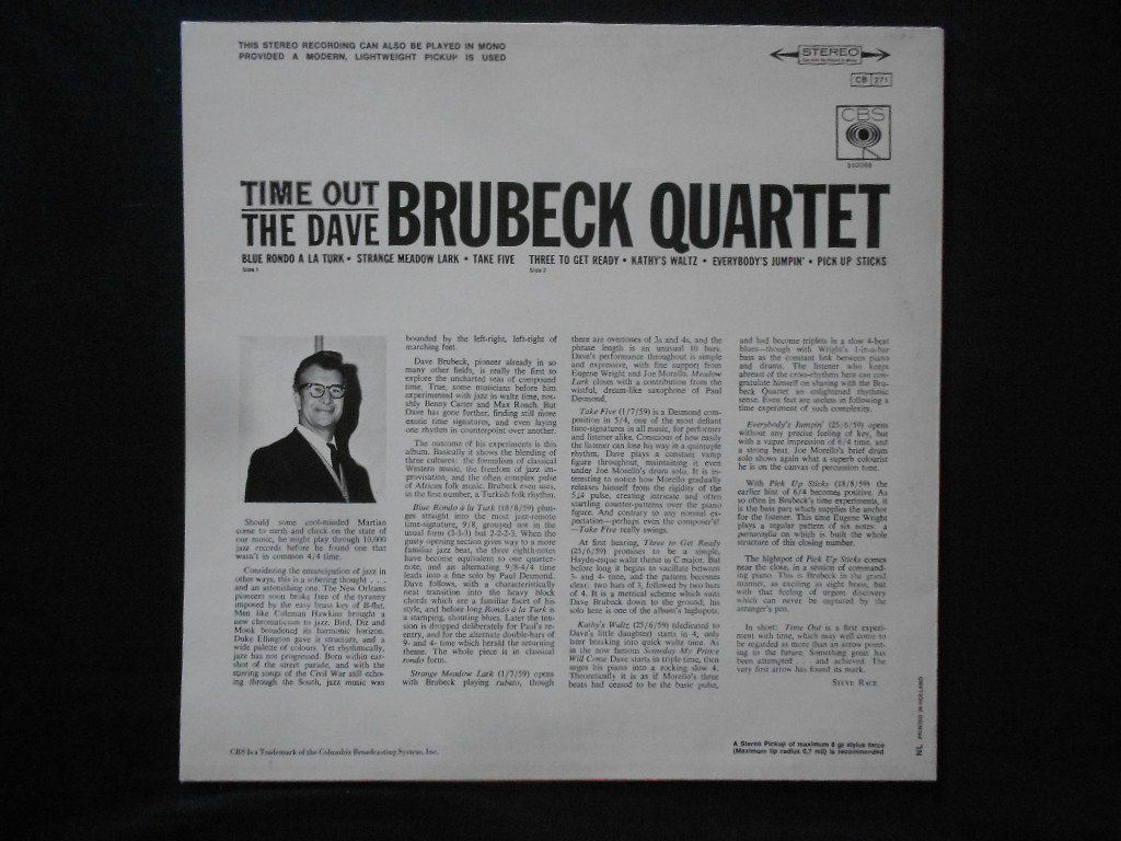 Dischi in vinile: THE DAVE BRUBECK QUARTET  -  TIME OUT – Usato da Bex venduto da Giorgiob 1