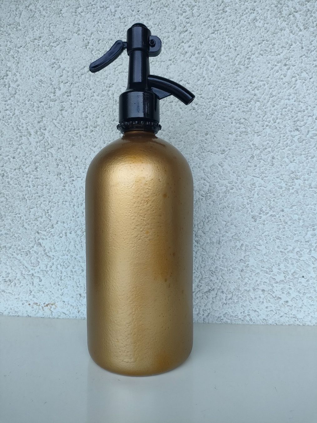 Flaschen: Wunderschöne Siphonflasche goldfarbig – Gebraucht aus Dietikon von Tucumano1981
