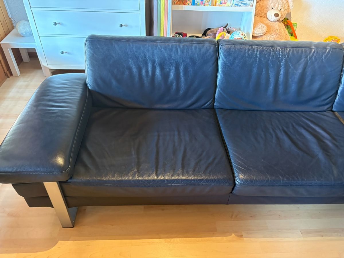 Sofas: Sofa Leder dunkelblau  – Gebraucht aus Kölliken von Michi180 3