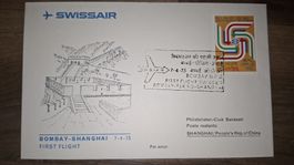 Swissair Bombay - Shanghai 07.04.1975