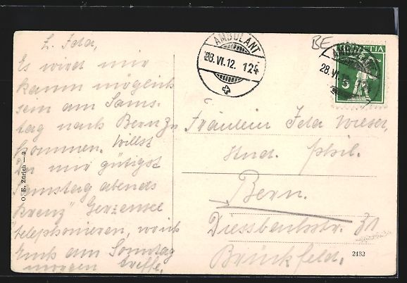 Cartoline postali: Erlenbach i. Simmental, Original Simment – Usato da Berlin venduto da bartko-reher 1
