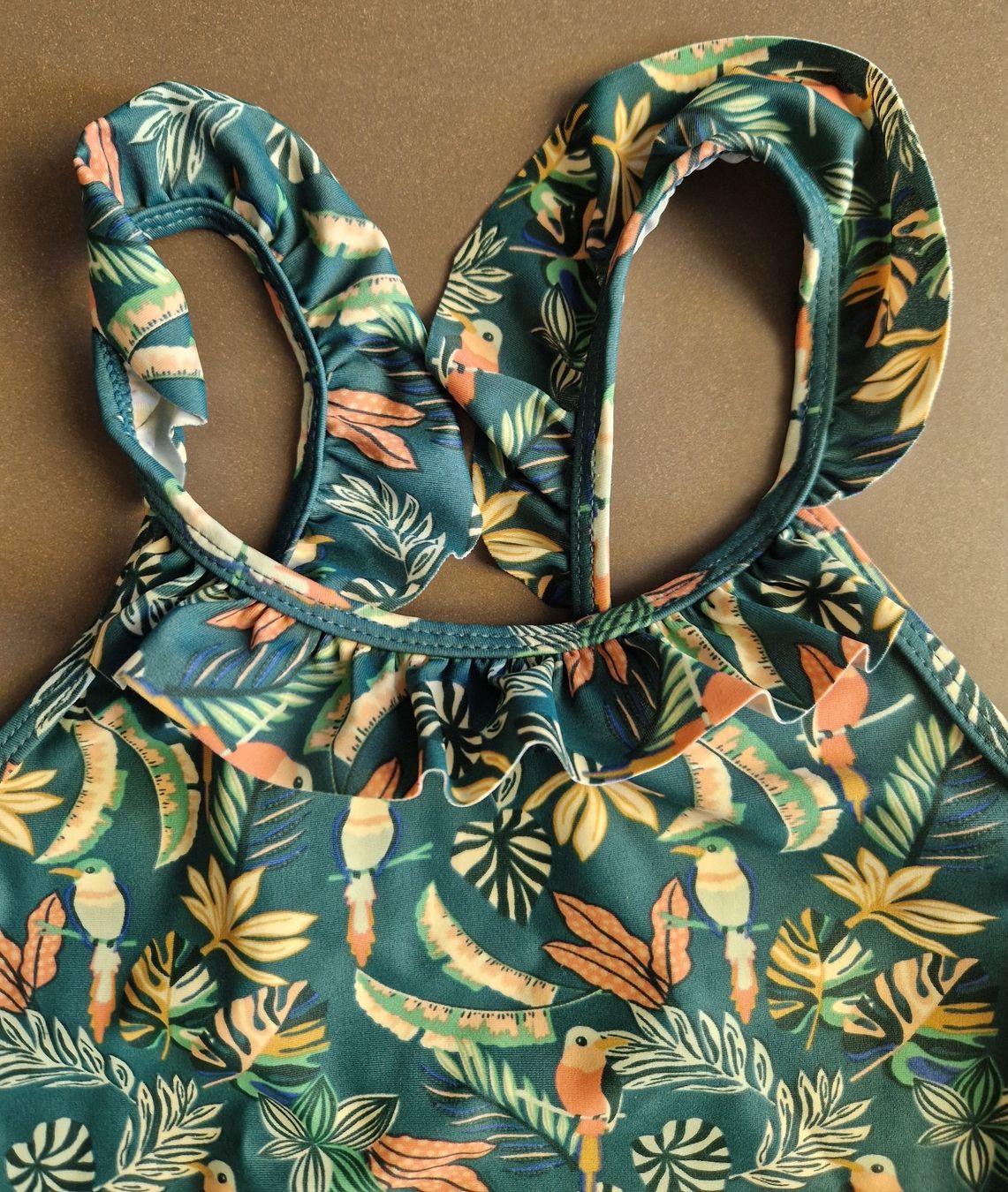 Costumi da bagno & Bikini: Vertbaudet, Badekleid, Gr. 140, Papageien Muster – Nuovo (secondo la descrizione) da Jona venduto da Loki40 2