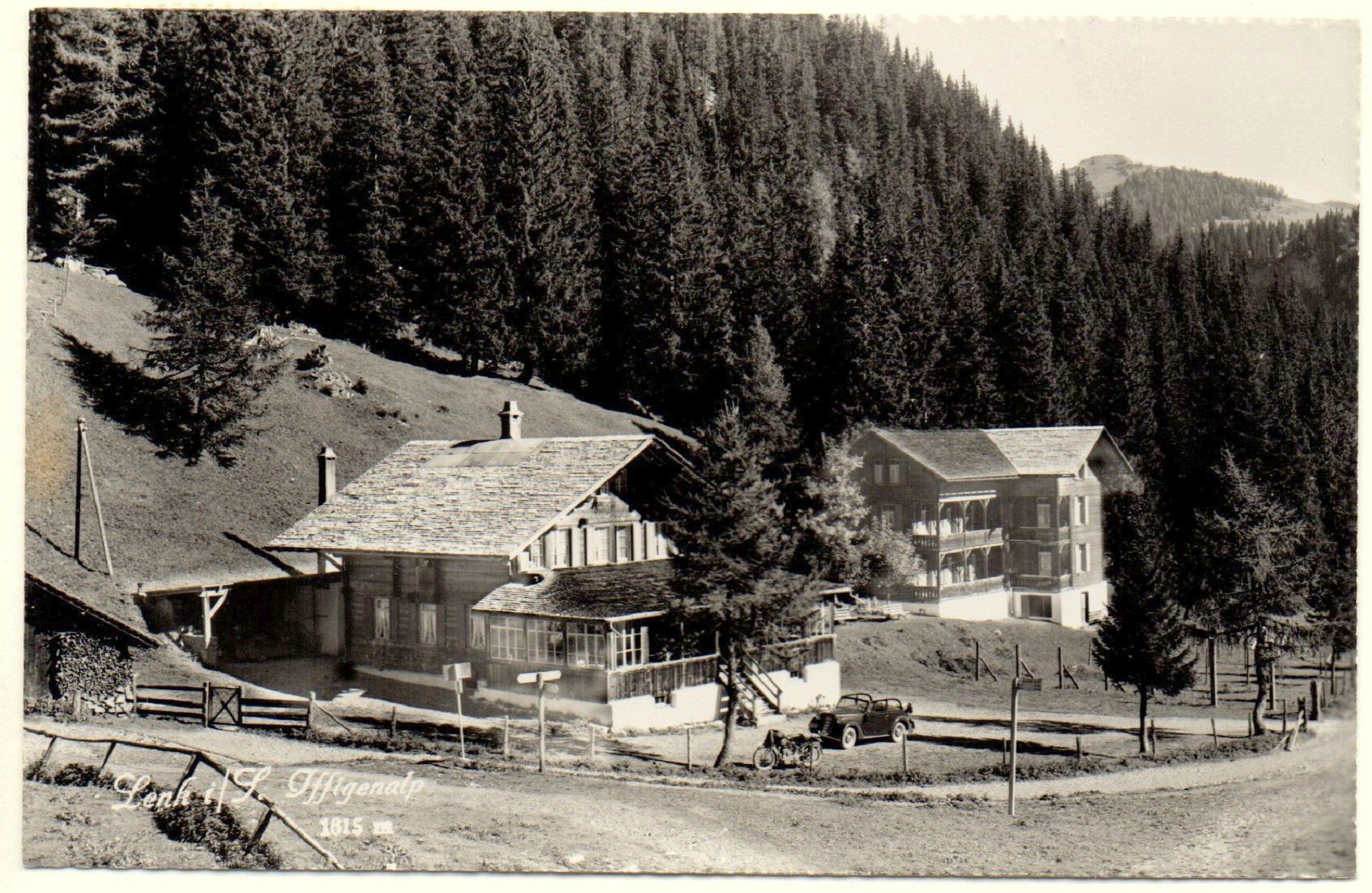 Cartoline postali: LENK i.S. - Iffigenalp, Auto, Motorrad – Usato da Jona venduto da philajona