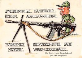 5 MILITÄR-HUMOR-Ansichtskarten mit FELDPOST