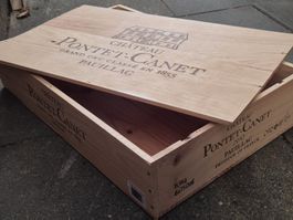 Weinkiste 6er leer 53.5x34x11 cm