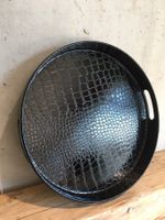 Serviertablett/Krokooptik in schwarz/Neu/OVP