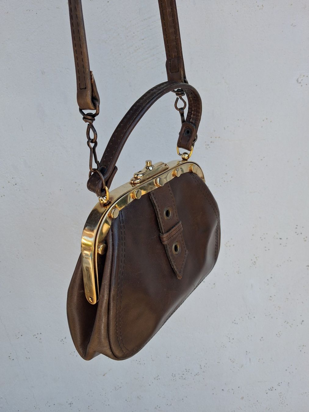 Borse da donna: Braune vintage Ledertasche Schaffhauser Lederwaren – Nuovo (secondo la descrizione) da Wald ZH venduto da e8e 7