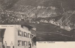 Kleinlützel 2-bildrig mit Restaurant Traube belebt