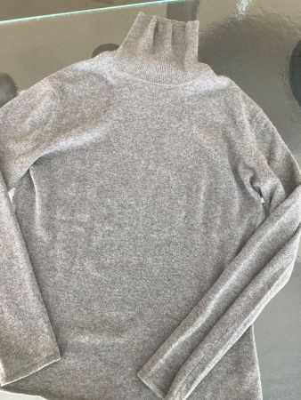 Bongenie Grieder Rollkragenpullover, L, 100% Kaschmir, grau