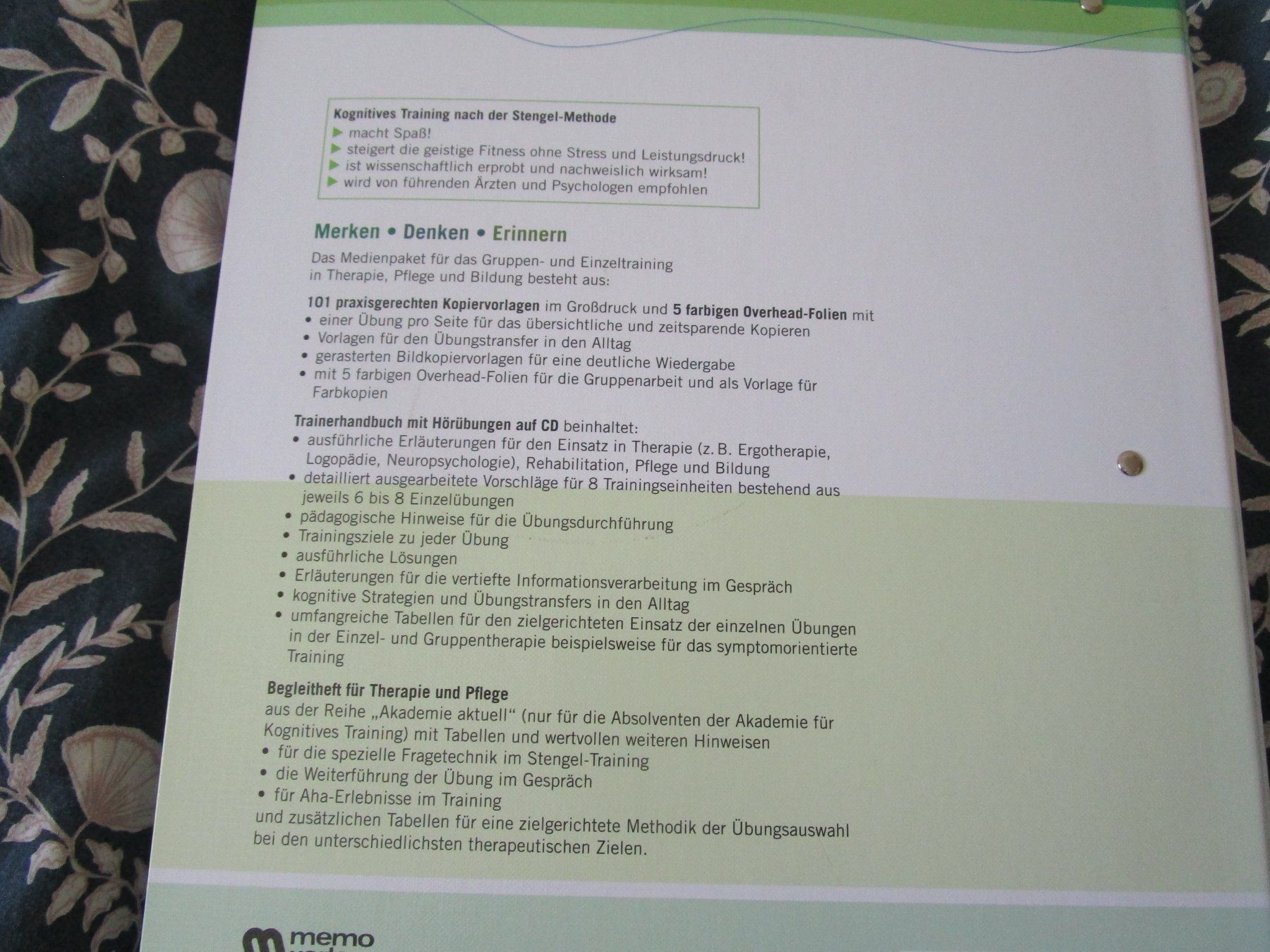 Libri: Merken Denken Erinnern 1 - Stengel Methode - Lernmaterial! – Nuovo (secondo la descrizione) da Scuol venduto da Luana.. 6