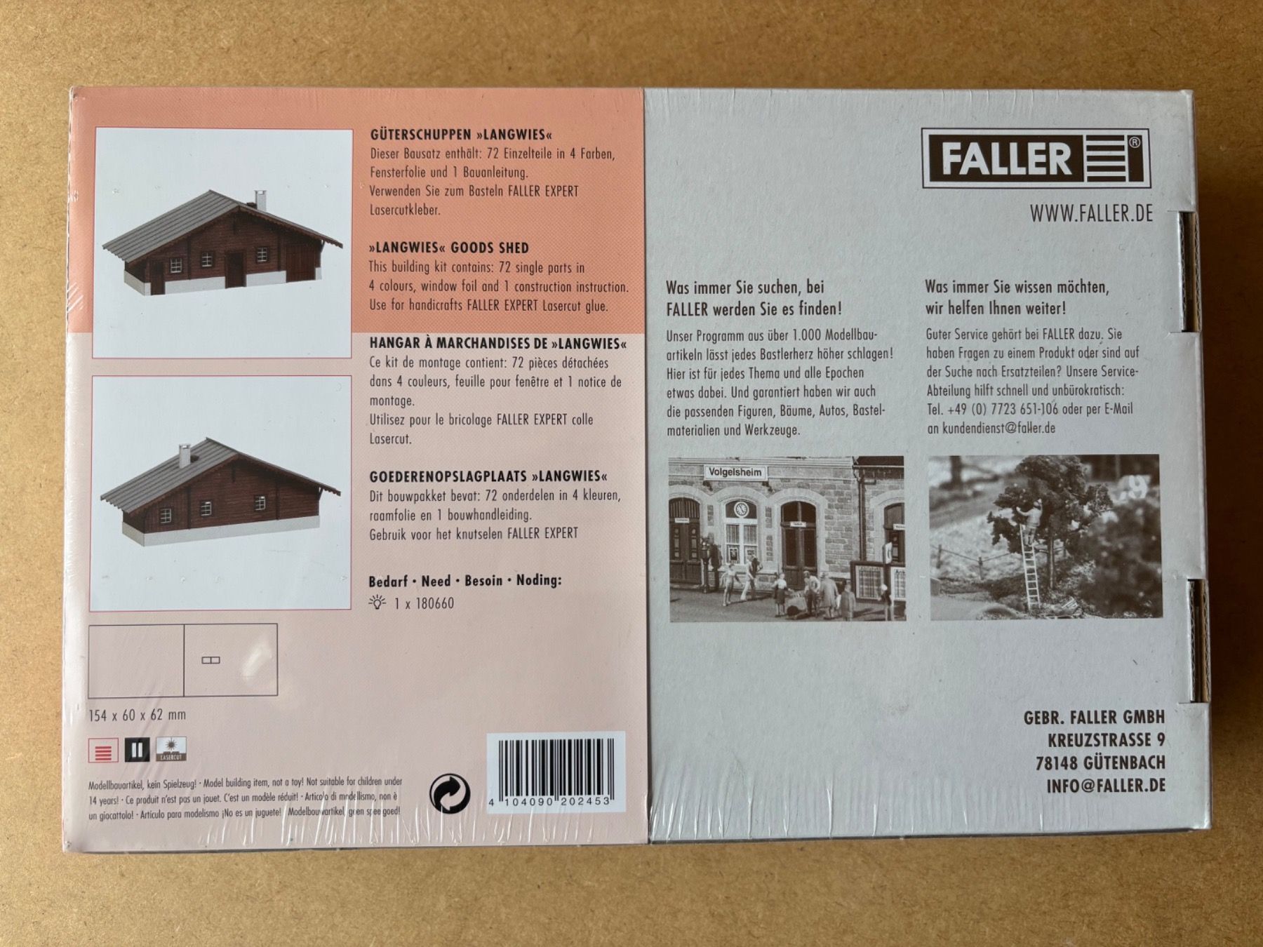 Faller Modellini di ferrovie: Faller 120245 Güterschuppen Langwies – Nuovo e nell'imballaggio originale da Hauterive NE venduto da eriamch 1