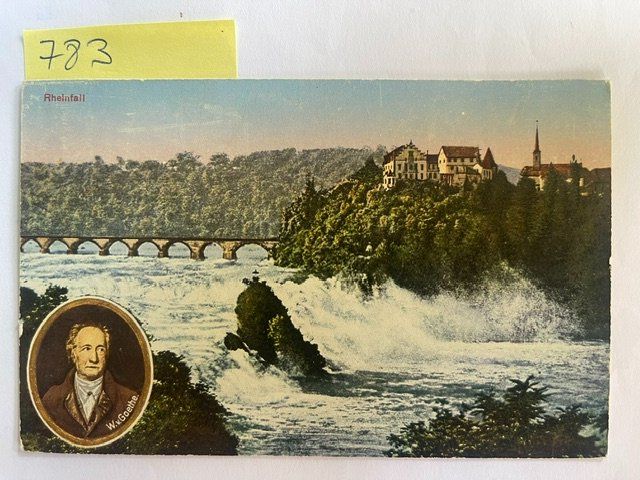 Cartoline postali: alte Ansichtskarte Rheinfall Schloss Laufen – Usato da Niederwil AG venduto da dahu75