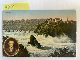 alte Ansichtskarte Rheinfall Schloss Laufen