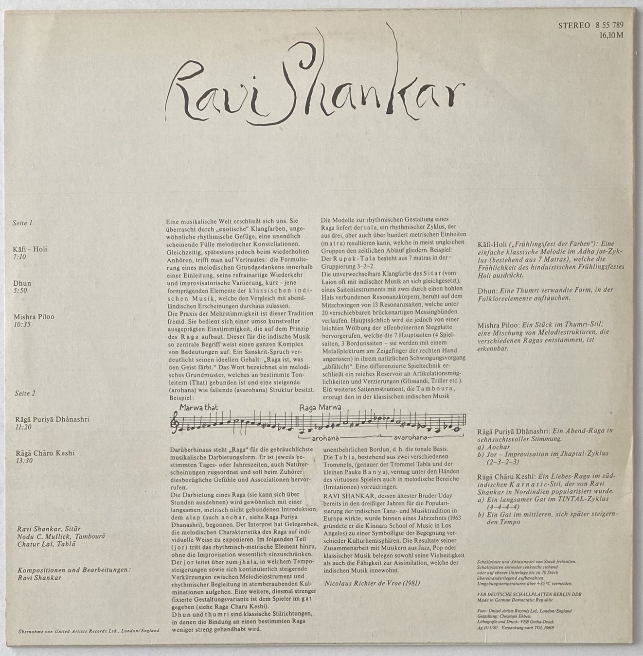 Dischi in vinile: Ravi Shankar (DDR Release!!!) – Usato da Flums venduto da Empe1 1