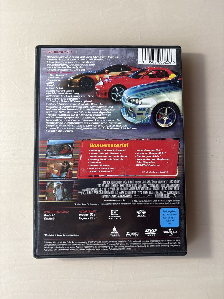 Tutti i DVDs: 2 Fast - 2 Furious – Usato da Ruswil venduto da Slivio_ 1