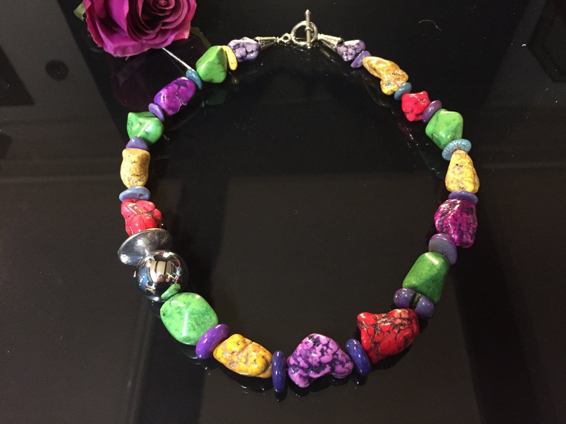 Catenine: Unique Collier / Kette aus Magnesit – Nuovo (secondo la descrizione) da Schaffhausen venduto da uniqueketten 1
