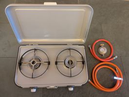 Campingaz Kitchen 2 Gaskocher-Set + Schlauch + Regler