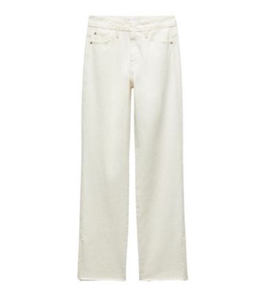 Zara High-Waist Jeans Gr. 34 Offwhite - Frühling!