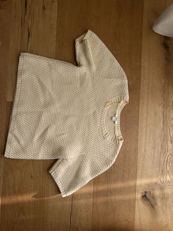 Strickpullover COS Kurzarm Baumwolle hellgelb neuwertig