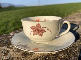 Antike  Espressotasse Moccatasse mit Untertasse