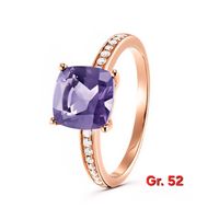 NEU:Wunderschöner CHRIST Damenring, Rotgold/Amethyst, Gr. 52