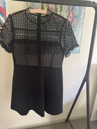 Zara Woman Dress with Lace Top Size L New Condition