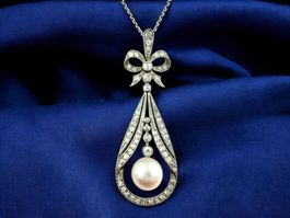 Kette mit Jugendstil - Anhänger, Frankreich um 1915