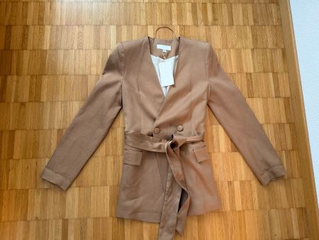 ZARA Damen Blazer Jacke mit Gürtel, Gr. 36, Neu mit Etikett