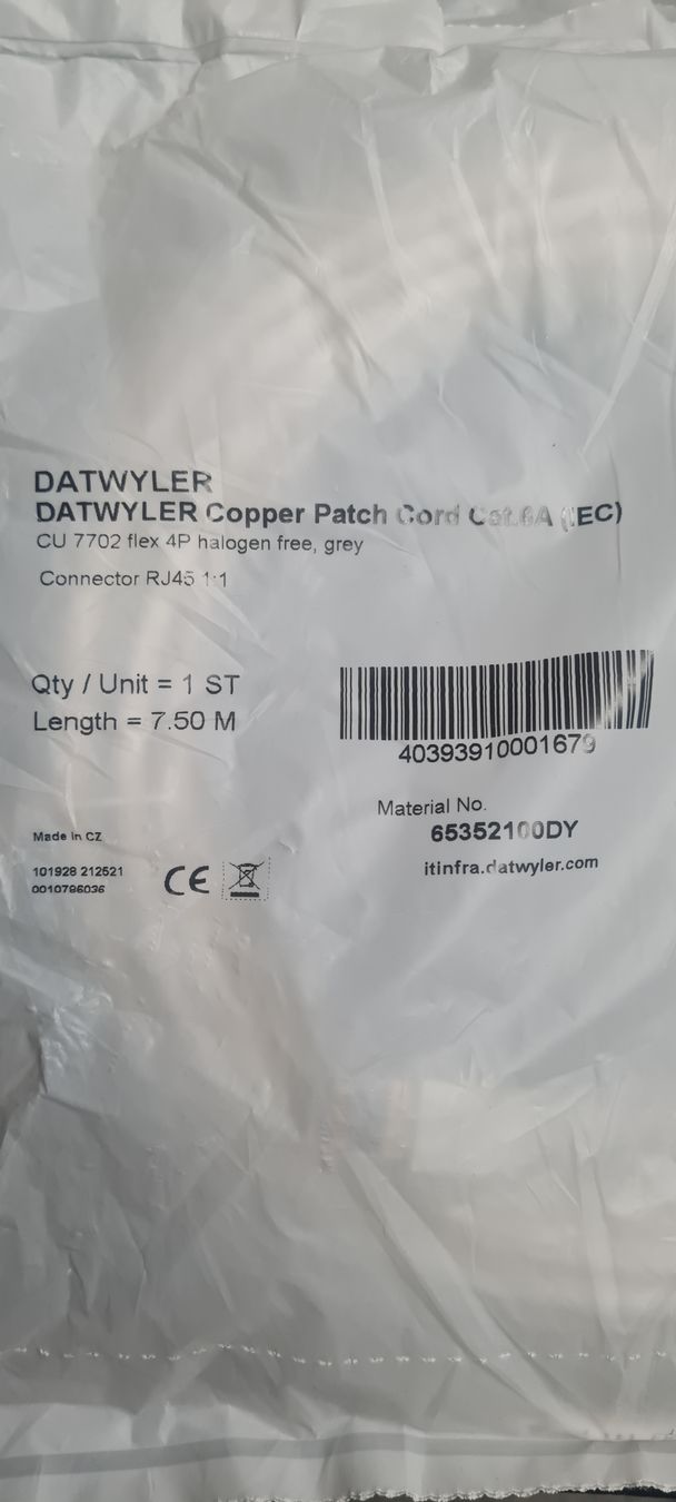 Dätwyler Cavi: 36 Stk. Patchkabel 7.5m Dätwyler, 7702 Halogenfrei Kat.6a – Nuovo e nell'imballaggio originale da Zürich venduto da dav_n8m7 1