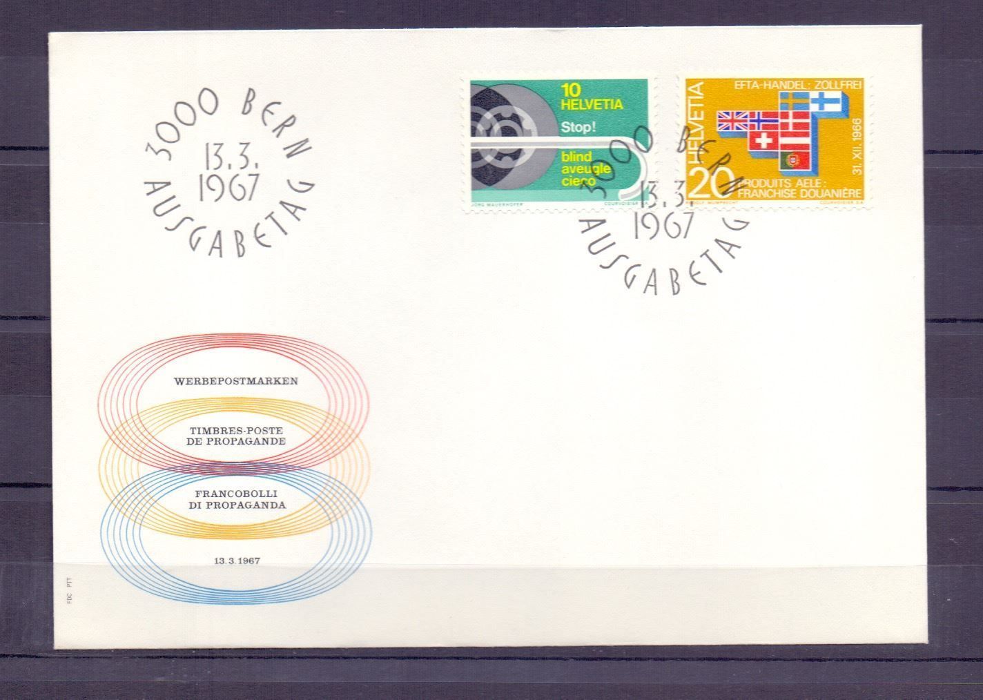 Tutti i francobolli: CH FDC Satz 1967 – Usato da Koblenz venduto da Markenhimmel