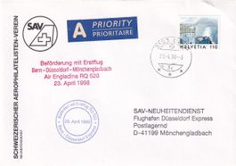 Erstflug Air Engiadina Bern - Düsseldorf 1998 (nur 200 Stk.)