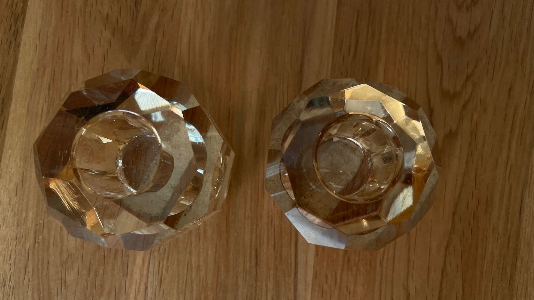 Maisons du monde Portacandele: 2er Set Kerzenständer, Glas, beige, Maison du Monde – Usato da Birsfelden venduto da Nic21 2