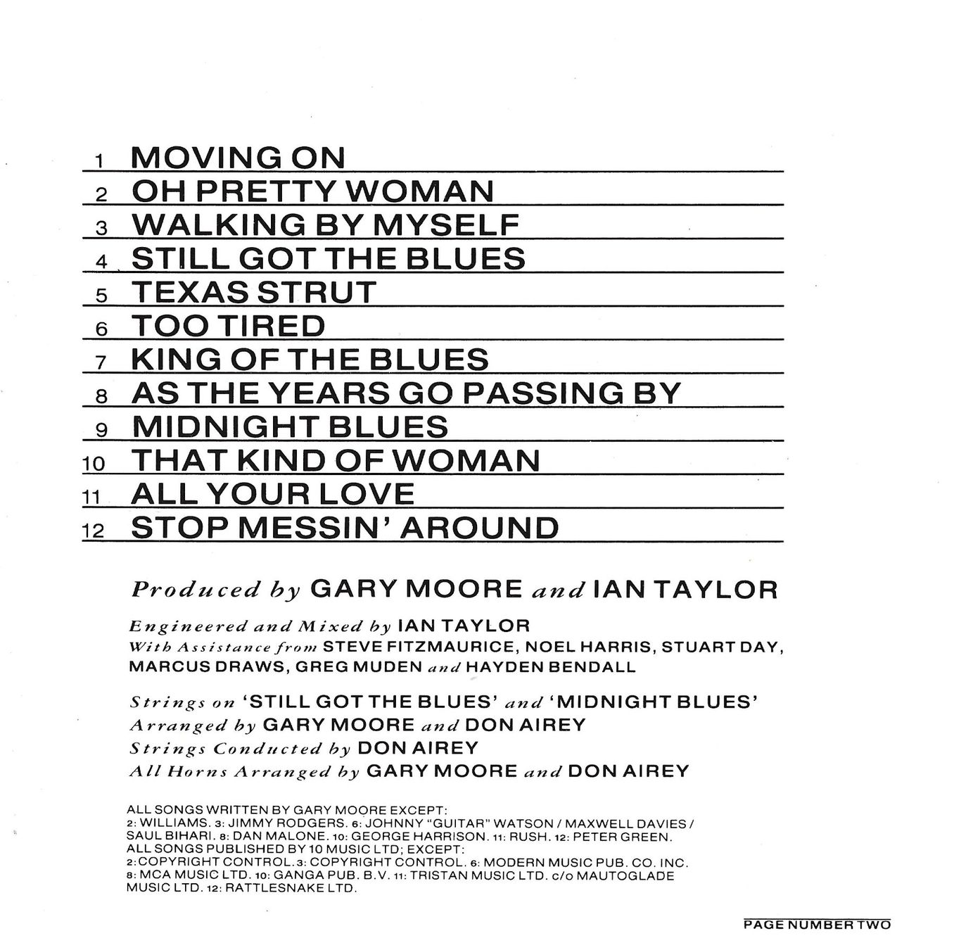 CD: CD: GARY MOORE - Still Got The Blues – Usato da Rotkreuz venduto da groeli69 2
