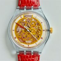 Swatch Automatique SAN103 ROUGE DU SOIR 1994. Comme Neuf
