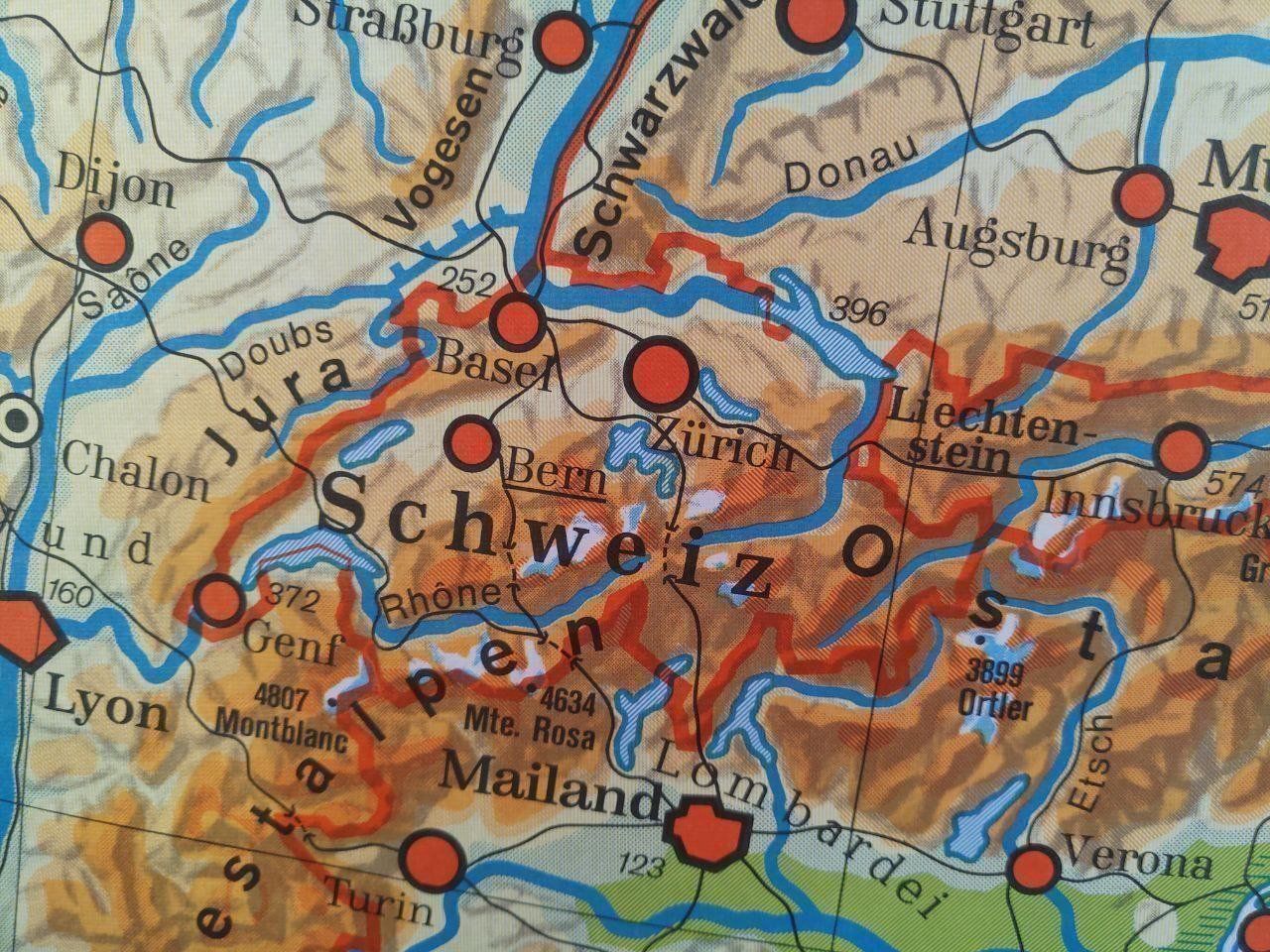 Cartoline: Leinwand, XL Rollkarten / Schulkarten – Usato da Bern venduto da TimonBimon 5