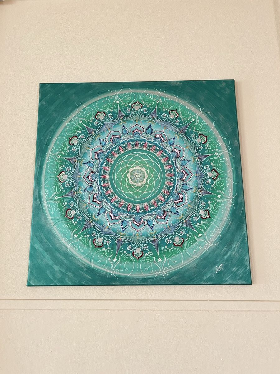 Poster & Bilder: Mandala in grünen Tönen  – Gebraucht aus Biel-Benken BL von tan_62q6
