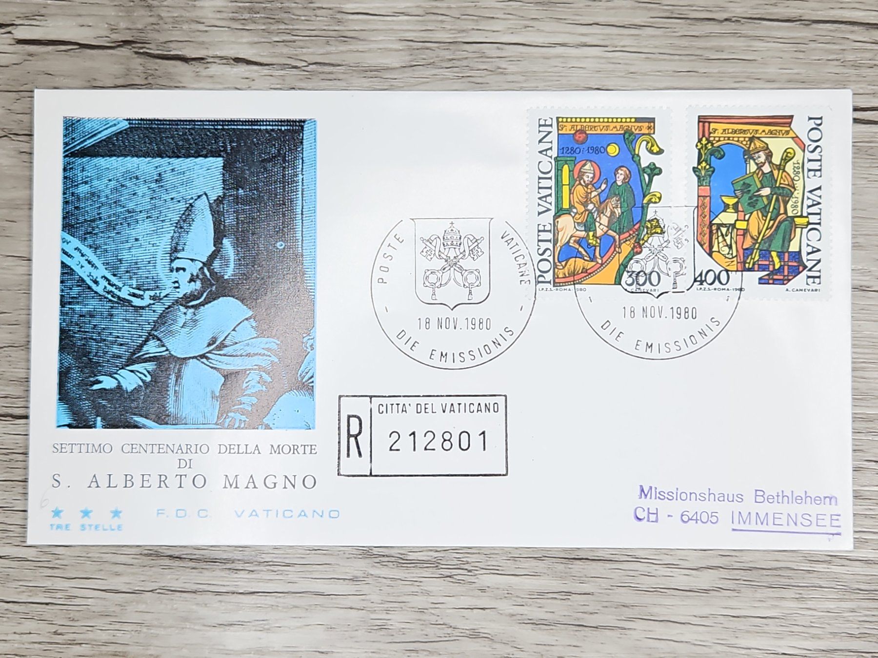 Tutti i francobolli: CL05 Enveloppe + Timbre Poste Vaticane 1980 – Usato da Cousset venduto da Patrick_Collections