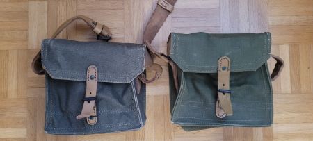 Lot de 2 musettes / sacoches armée française 1961/1962