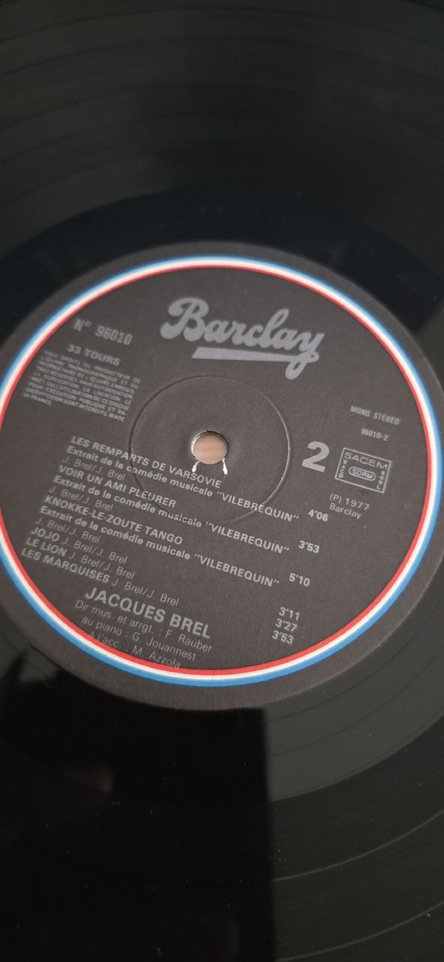Dischi in vinile: Jacques Brel  Très Bon État 1977 Vg,Vg – Usato da Yvonand venduto da RF-VINYL 3