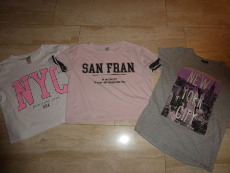 3er Set T-Shirts Mädchen, Gr. 158/164