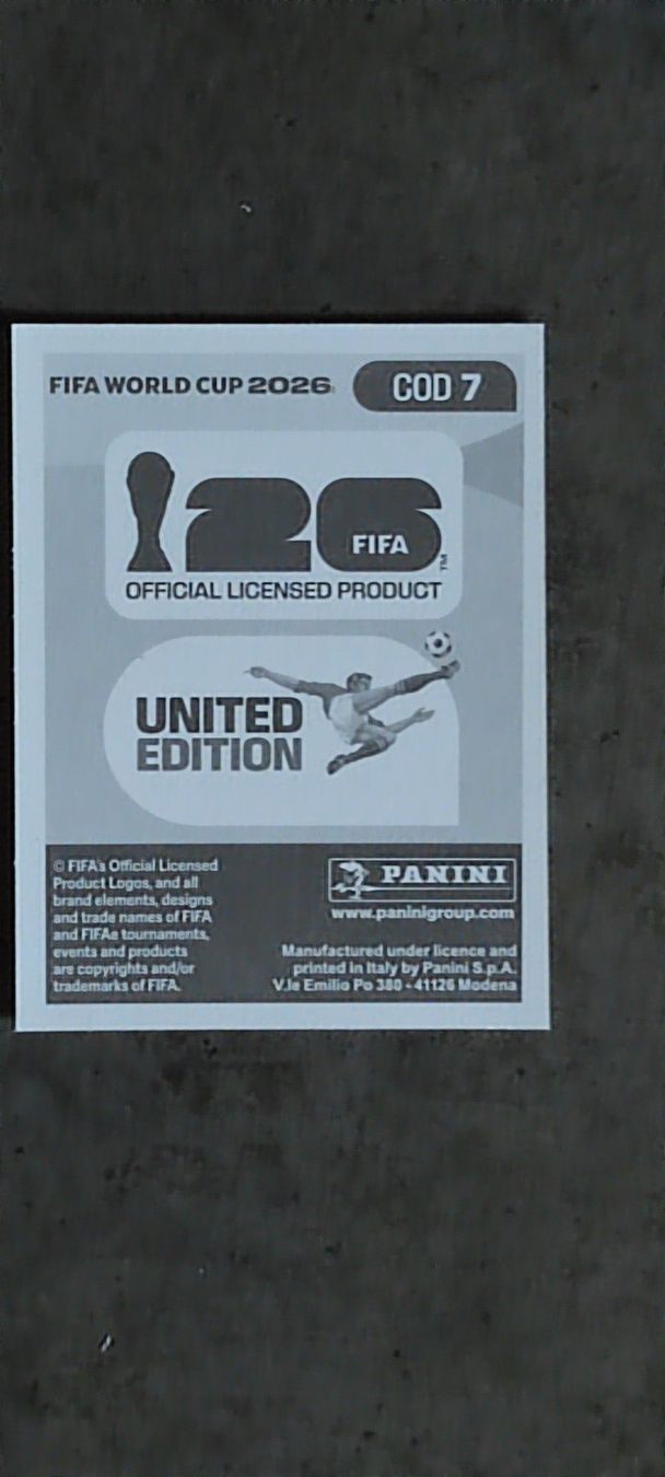 Panini Carte collezionabili: Panini FIFA World Cup 2026 Sticker - COD 7 Joris Kayembe – Nuovo e nell'imballaggio originale da Altstätten SG venduto da Trelli 1