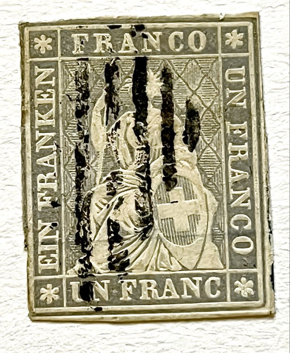 Alle Briefmarken: Strubel 27c top stück – Gebraucht aus Basel von G.SALE.2