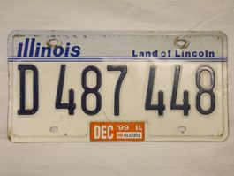 Originales Illinois USA Nummernschild von 1999 D487448!