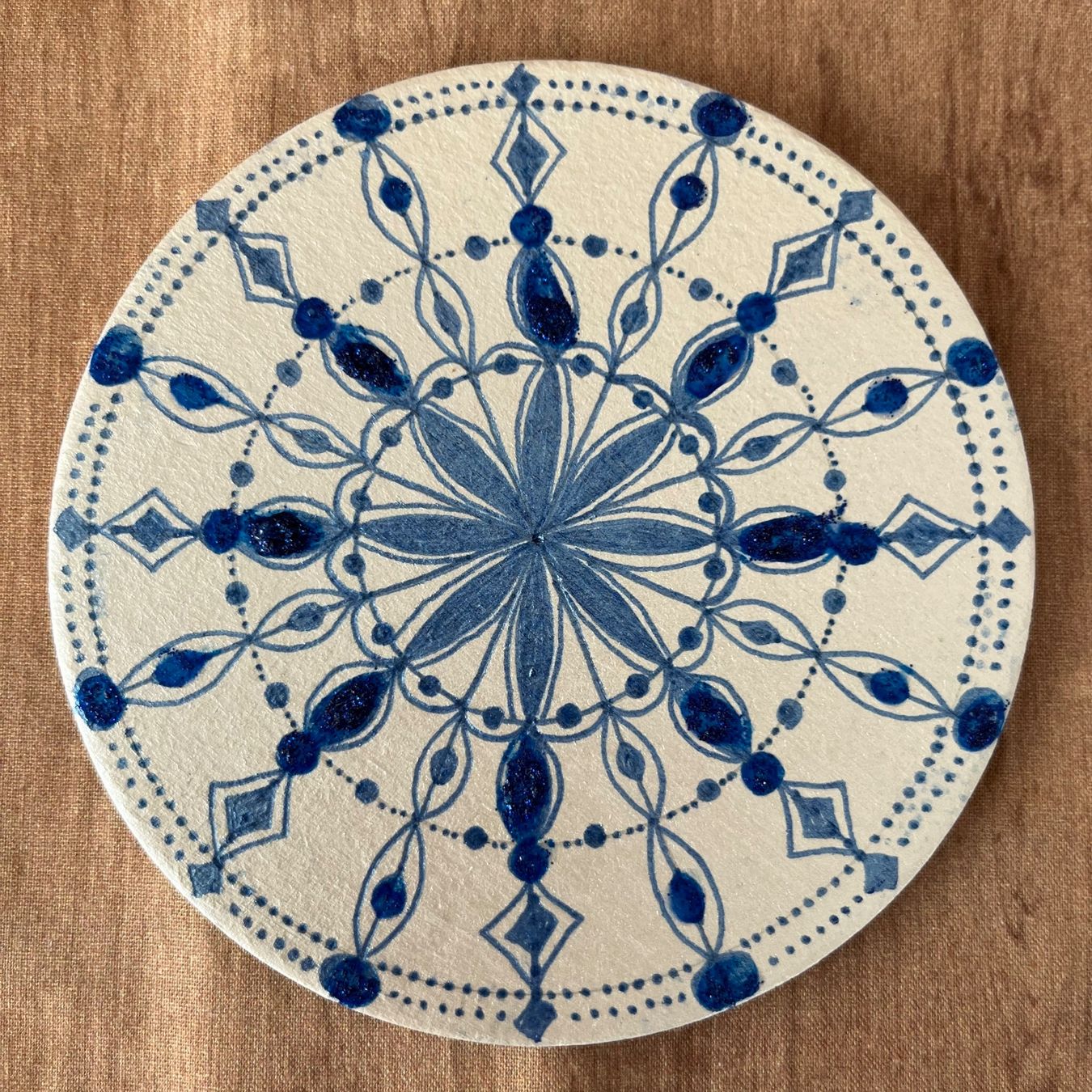 Alle Dekorationen: Kleines Mandala, handgemalt, mit Glitzer – Neu und originalverpackt aus Baar von Schreibseele