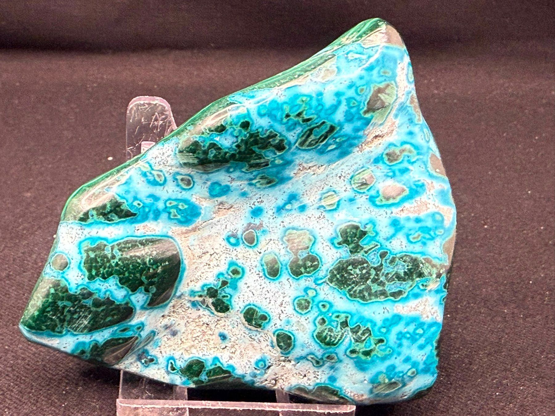 Minéraux & Lithothérapie: Malachit und Chrysocolla poliert – D'occasion à Schinznach Bad par Demerald 5