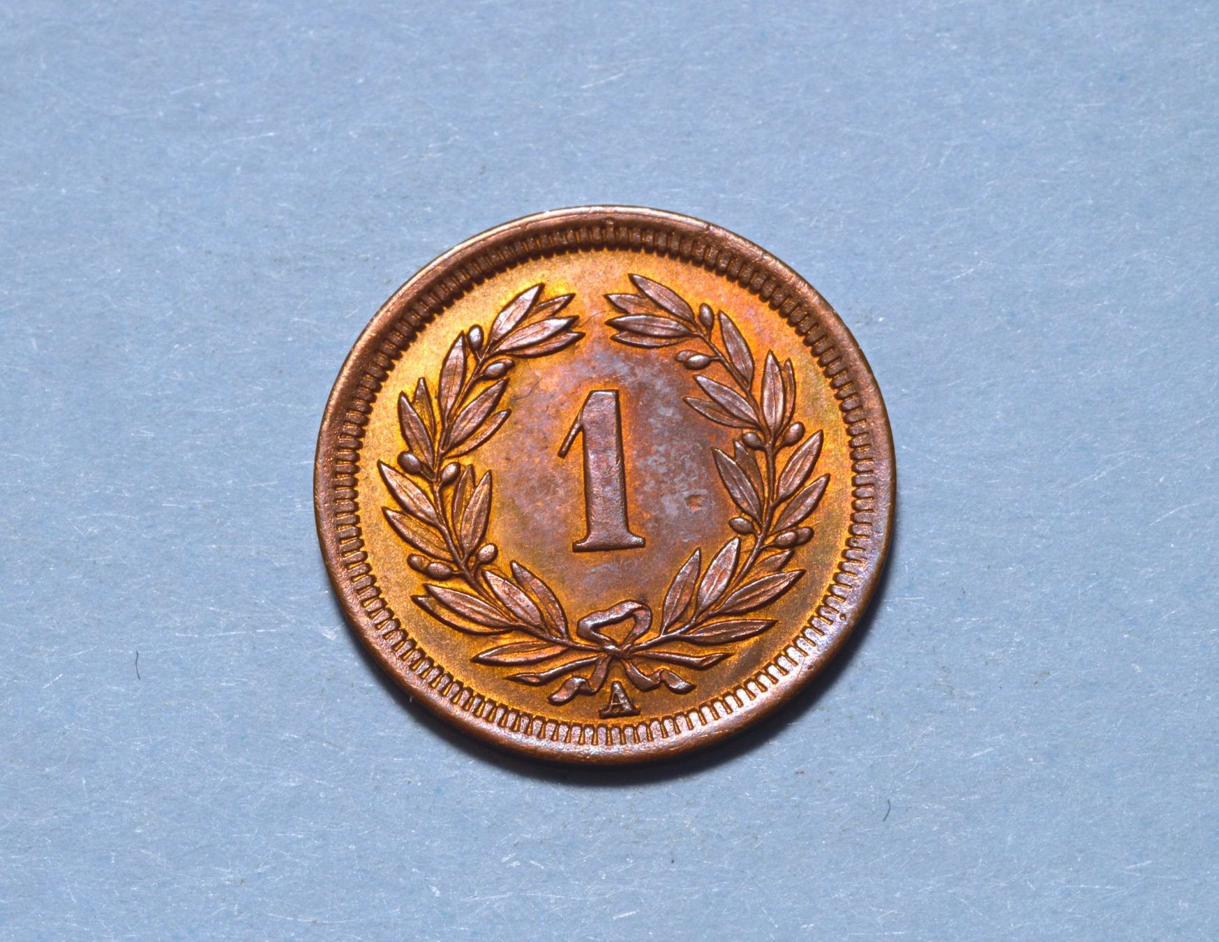 Tutti le monete: 1 Rappen 1851 – Usato da Oberglatt ZH venduto da ZH111 1